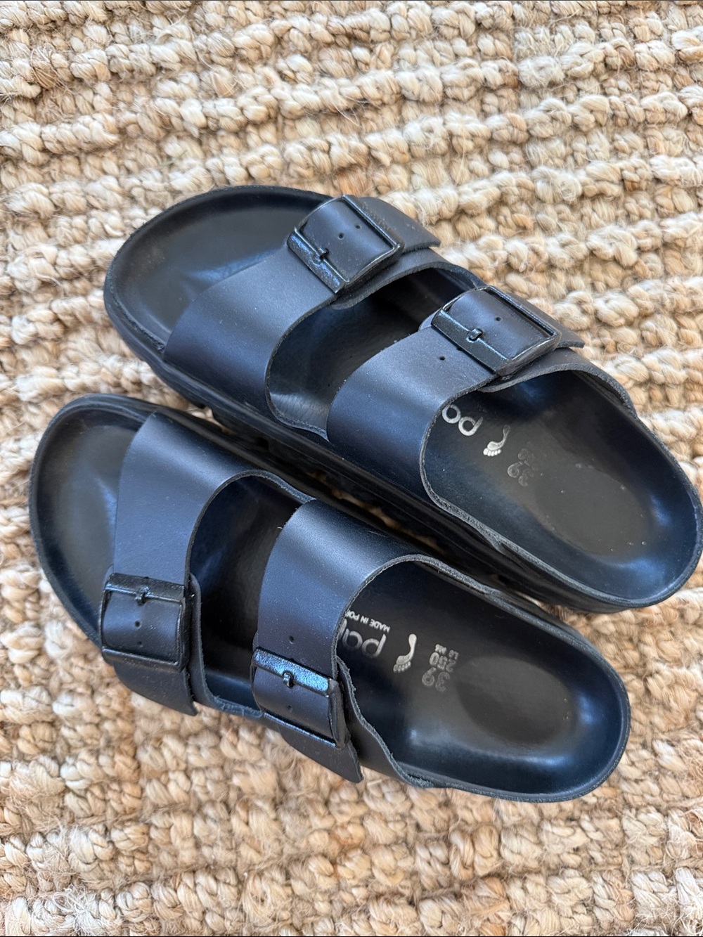 Birkenstock Black Two-Strap EVA Sandals